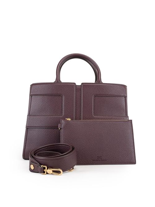 Shopper effetto pelle con logo Elisabetta Franchi | BS34A56E2EA4